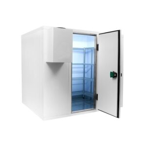 Walk-In-Freezer room with front facing view and door open