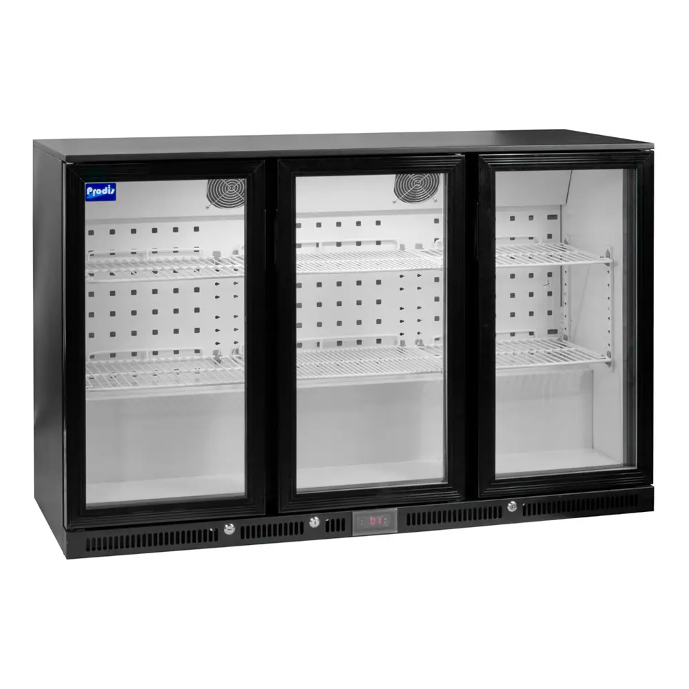 Triple Hinged Door Black Bottle Cooler