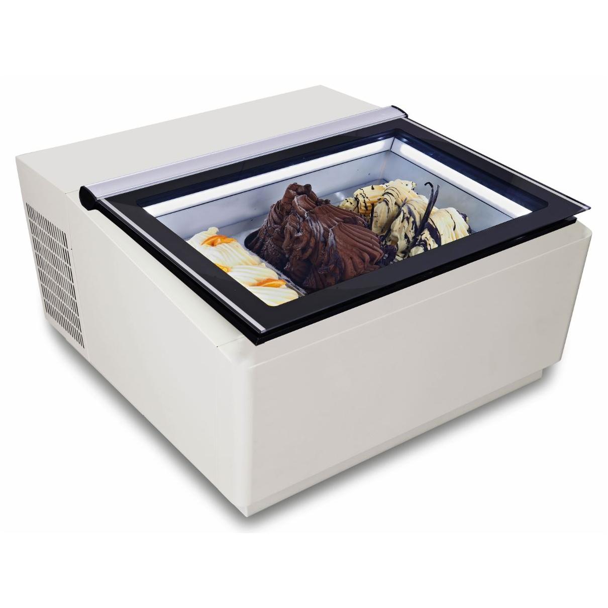 Ice Cream Display Case White Customer Side