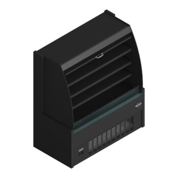 Black Curved Display Cooler 440L