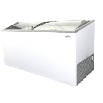 White Chest Freezer With Glass Lid 461L