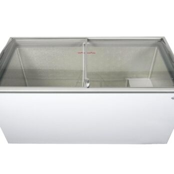 White Chest Freezer With Glass Lid 461L