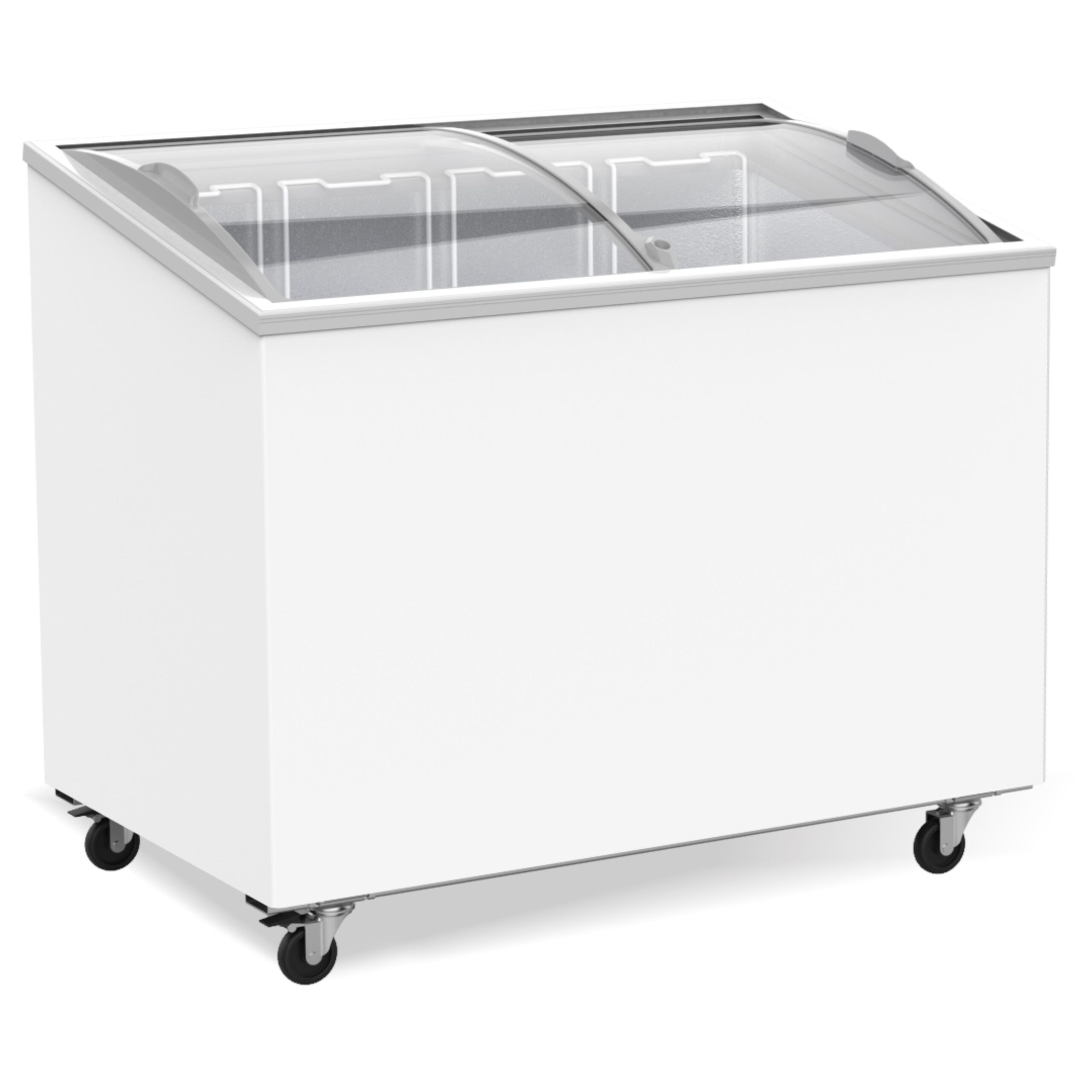 White Chest Freezer With Glass Lid 297L