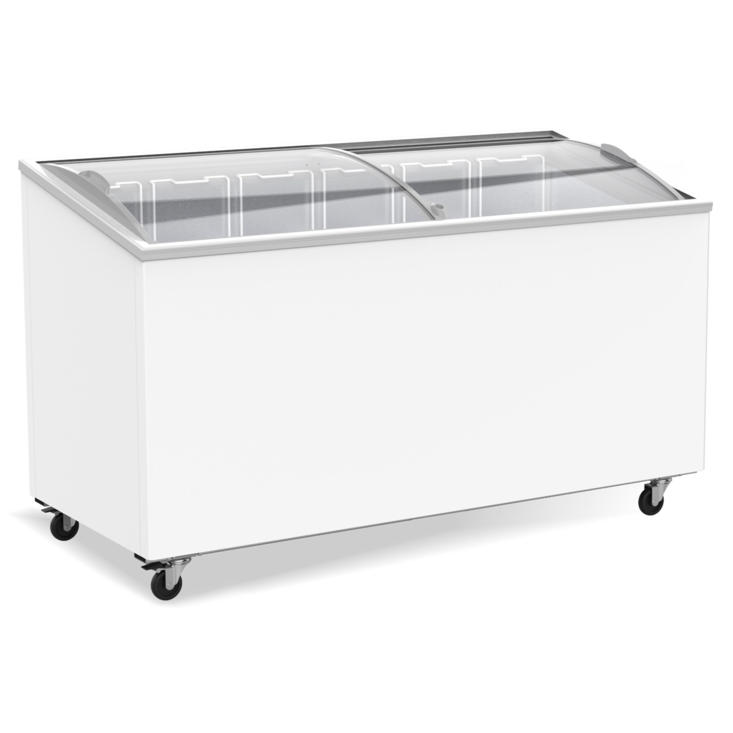 White Chest Freezer With Glass Lid 461L