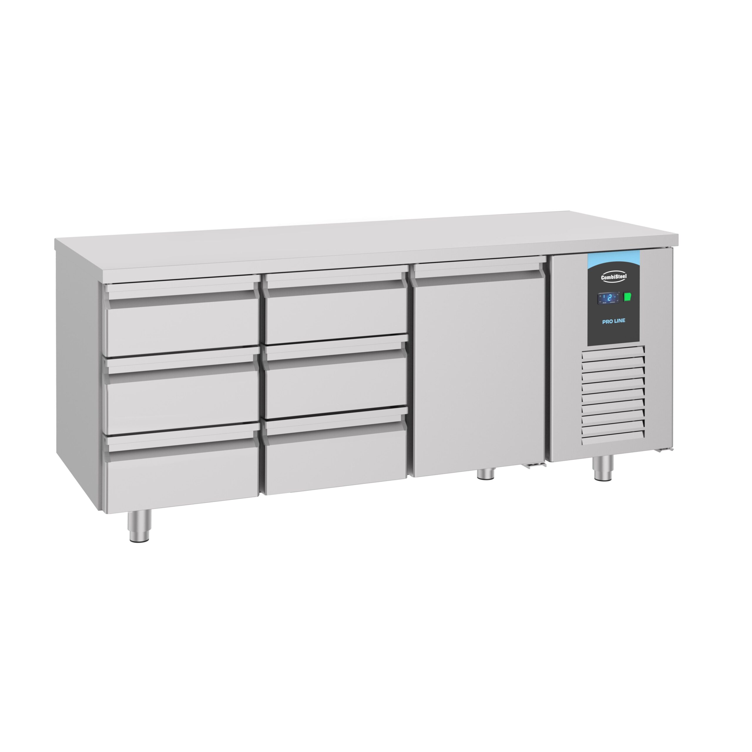 Refrigerated Counter with 1 Door 6 Drawers