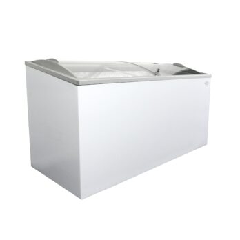 White Chest Freezer With Glass Lid 461L