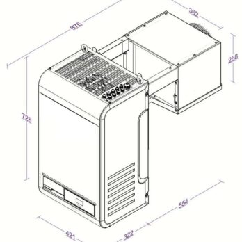 Straddle Unit For a Freezer 4.2-7.4m3