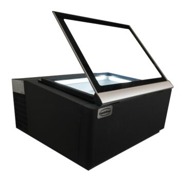 Black Countertop Ice Cream Display