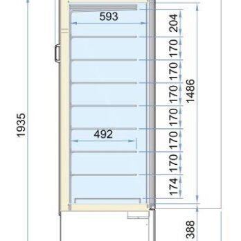 Freezer Cabinet Glass Door