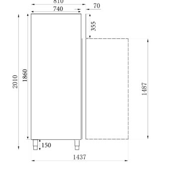 Standard Line 600L Upright Freezer.