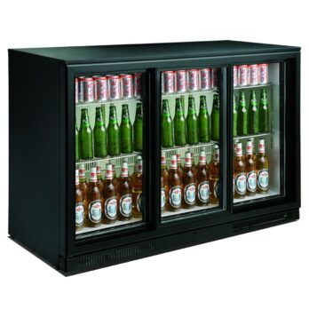 Sliding 3 Door Backbar Cooler