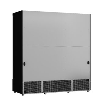Black 3-Door Glass Display Refrigerator