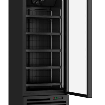 Black Upright Glass Door freezer 600L