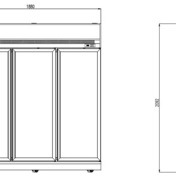 FREEZER 3 GLASS DOORS INS-1530F