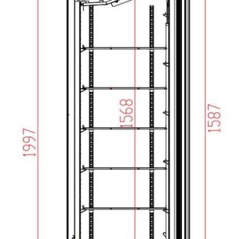 Refrigerator with 2 Glass Doors 