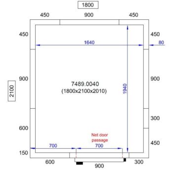 Chill/Freezer Room 1800 x 2100 x 2010mm |5.9m3| Room Only| 80mm