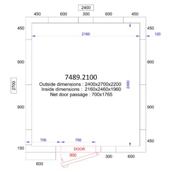 Cool/freeze Cell 2400x2700x2200!