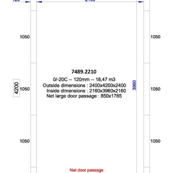 Freezer Room Enclosure 2400 x 4200 x 2400(h)