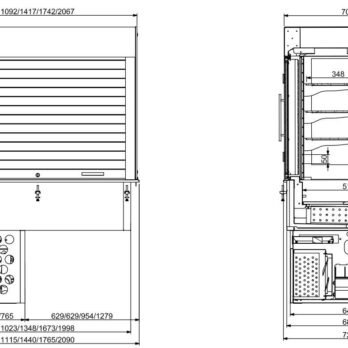 Drop-in Cooling Display Case 3/1 Louver