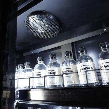 Refrigerator 3 Glass Doors Black