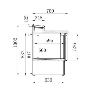 Salad Unit 2 Doors 5x1/6 Gn Pan