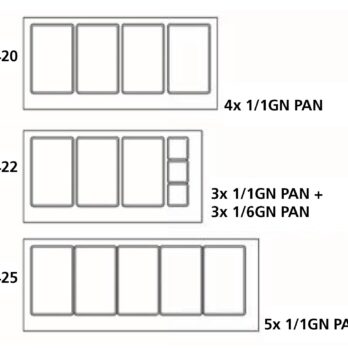 2 Door Counter Fridge