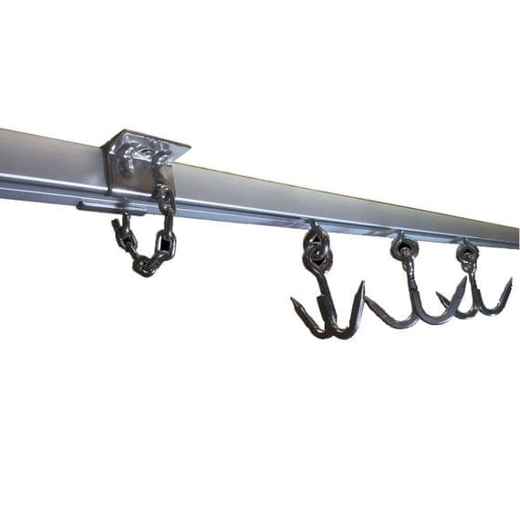 Game Larder Meat Rail 1.5meter+ 2 END CHAIN + 1 SUPPORTING HOOK + 4 W-HOOK