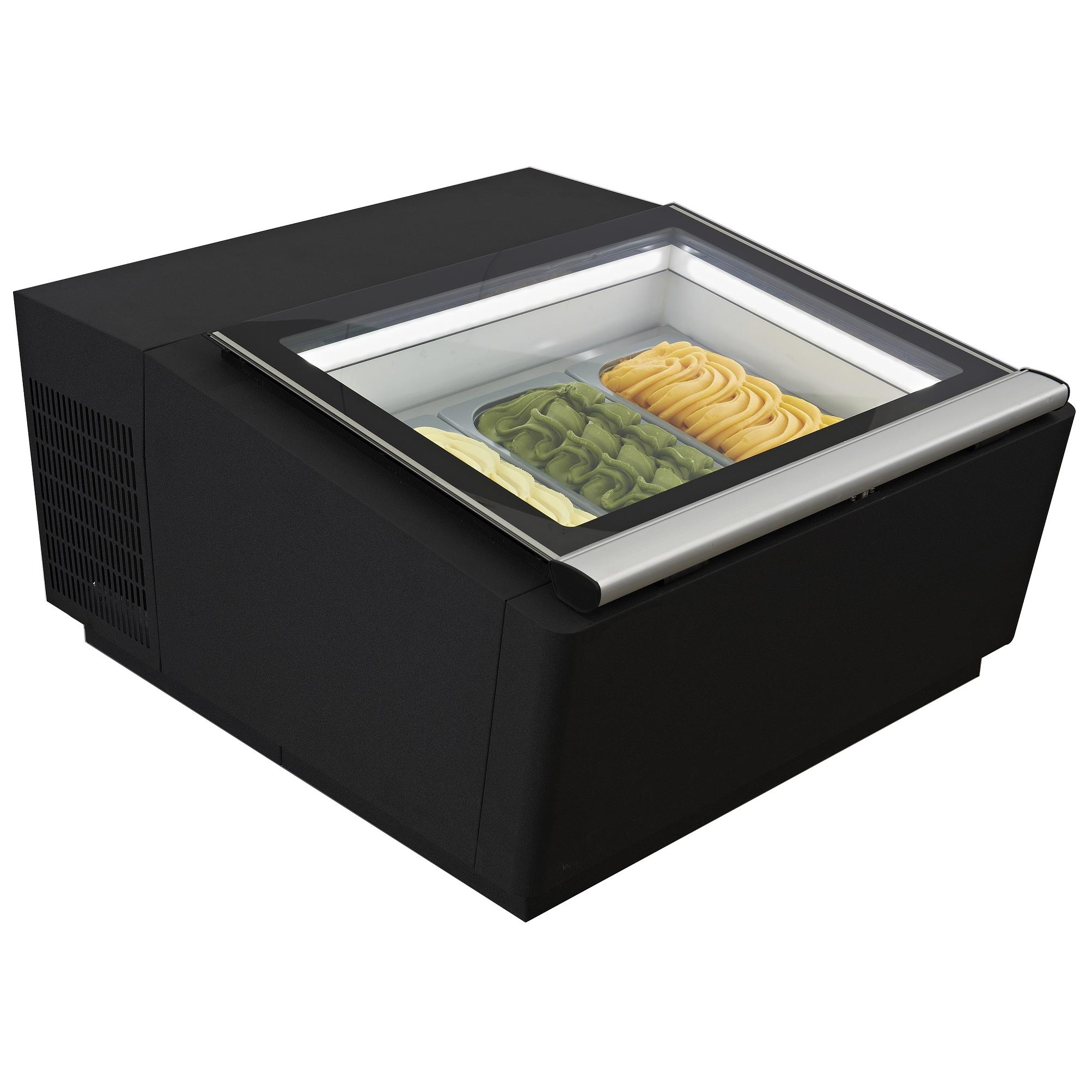Black Countertop Ice Cream Display : The Perfect Presentation for Ice Cream and Desserts